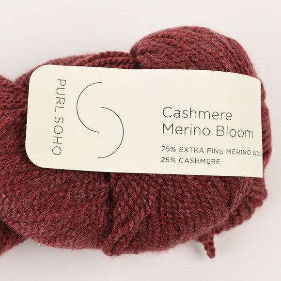 Purl Soho Cashmere Merino Bloom Yarn Merino Cashmere 218 Yards Red Mulberry - Picture 4 of 4